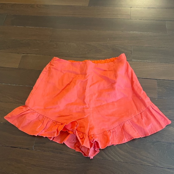 Lost and Wader papaya ruffle shorts - Picture 2 of 3